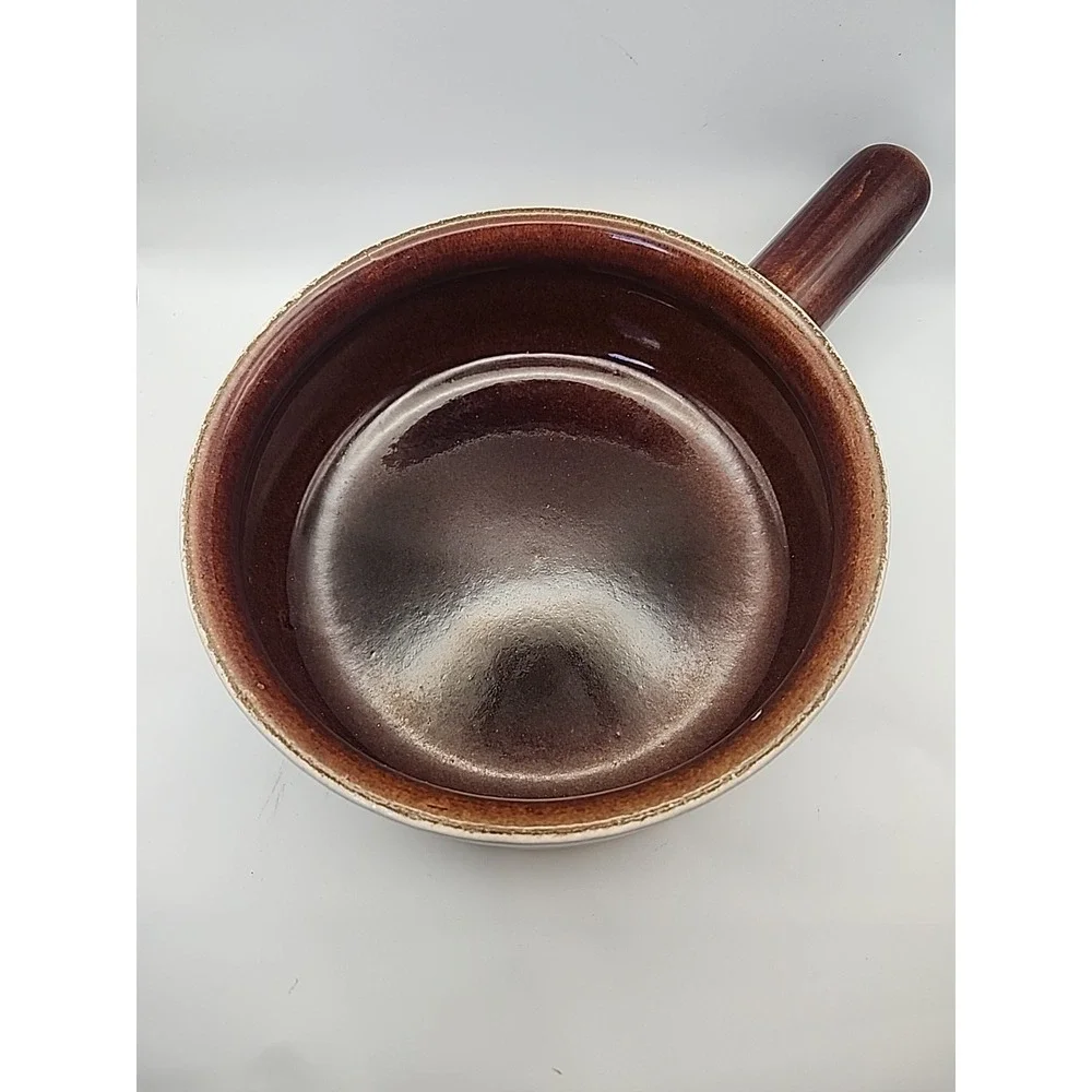Landert 22 Fondue Pot Swiss Pottery Stoneware MCM 8.5